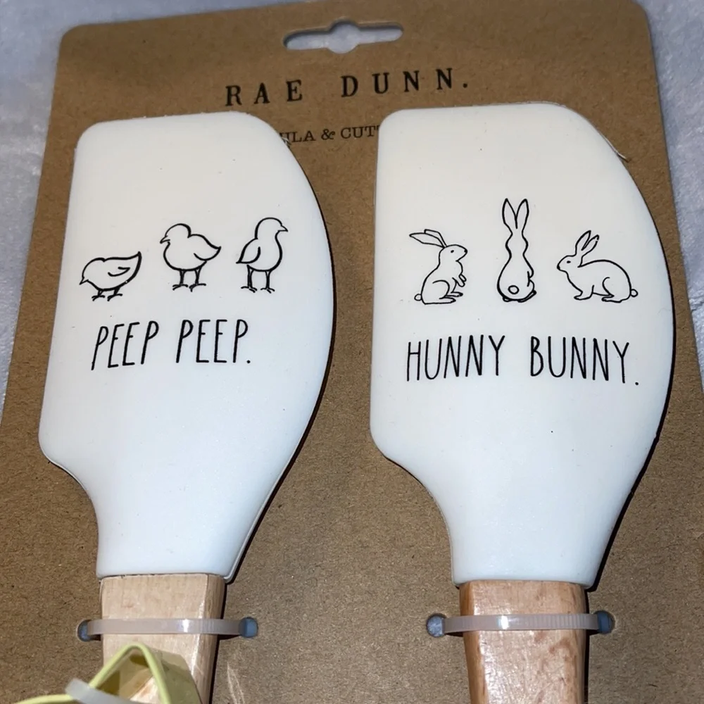 Rae Dunn Set Spatula/Cookie Cutter-Bunny/Chick